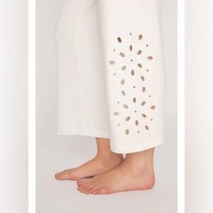 IVORY & BIRCH PJ Salvage Summer Eyelet Banded Pant large NWT